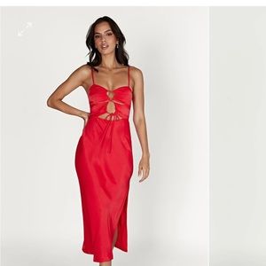 Meshki satin midi dress